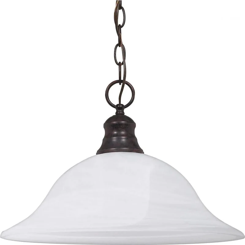 1 Light Hanging Dome Pendant