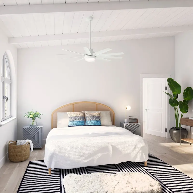 Hunter 60  Overton Damp Rated Ceiling Fan with LED Light Kit and Wall Control - Windmill, Transitional, Modern - ENERGY STAR