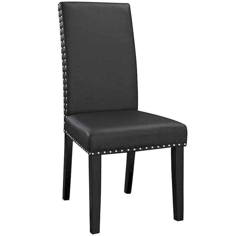 Milton Nailhead Trim Black Parson Dining Chair