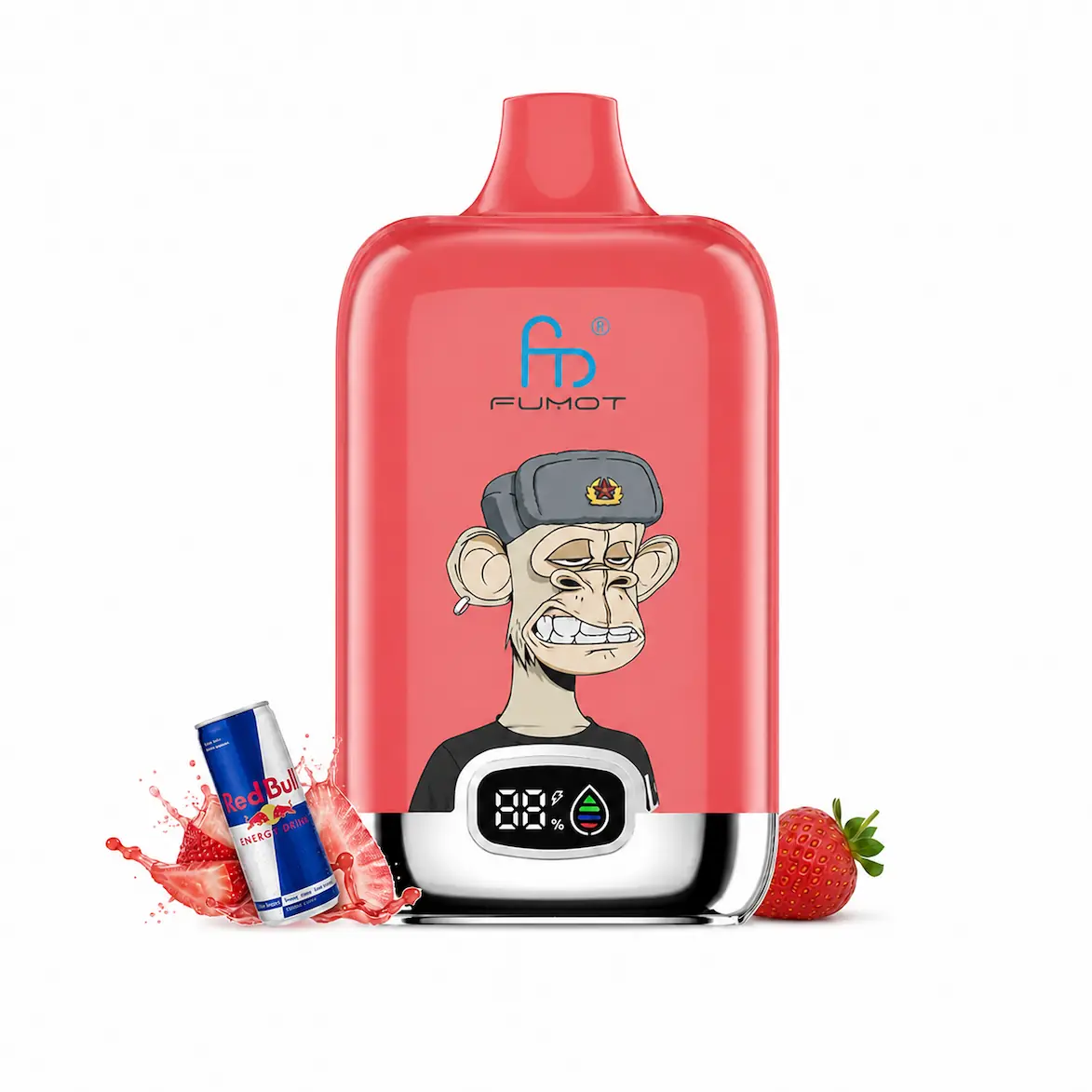 Fumot Digital Box 12000 Strawberry Red Bull – Einweg-Vape, Produktansicht