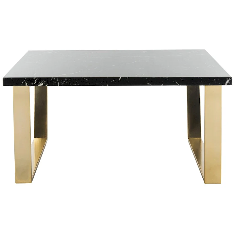 SAFAVIEH Bea Black/ Brass Square Coffee Table - 31.5 x 31.5 x 15.8 - 32Wx32Dx16H