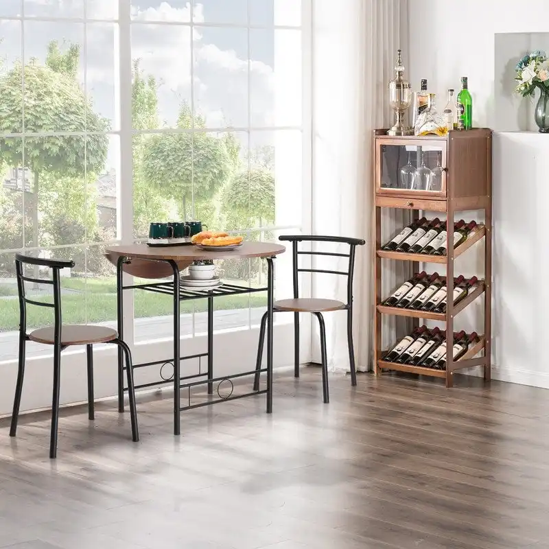 31.5 Drop Leaf Dining Table for Small Space,Small Kitchen Table Set for 2