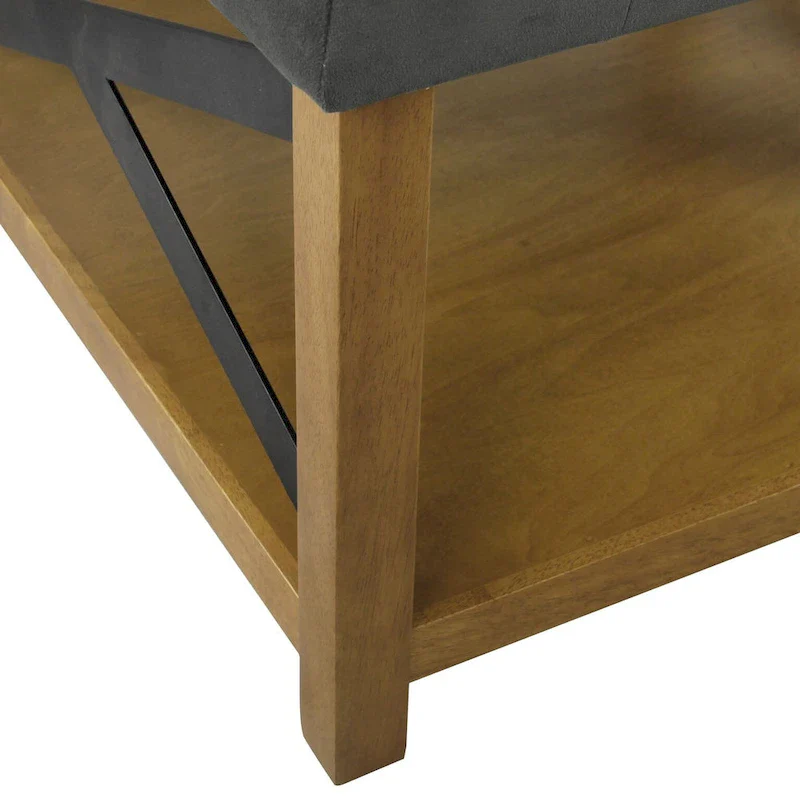 HomePop Tufted Top square cocktail Ottoman