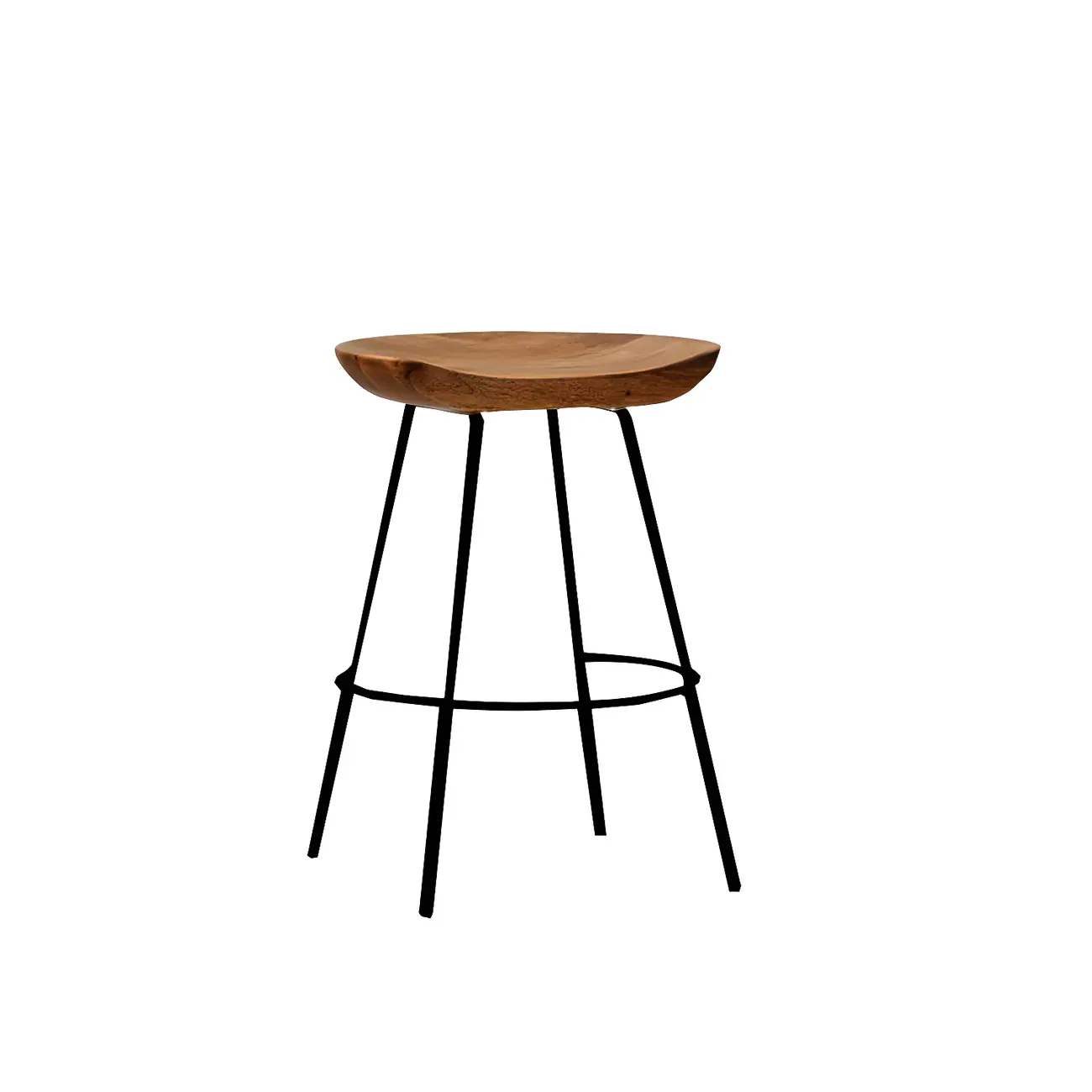 Modern Solid Wood Counter Height Bar Stools