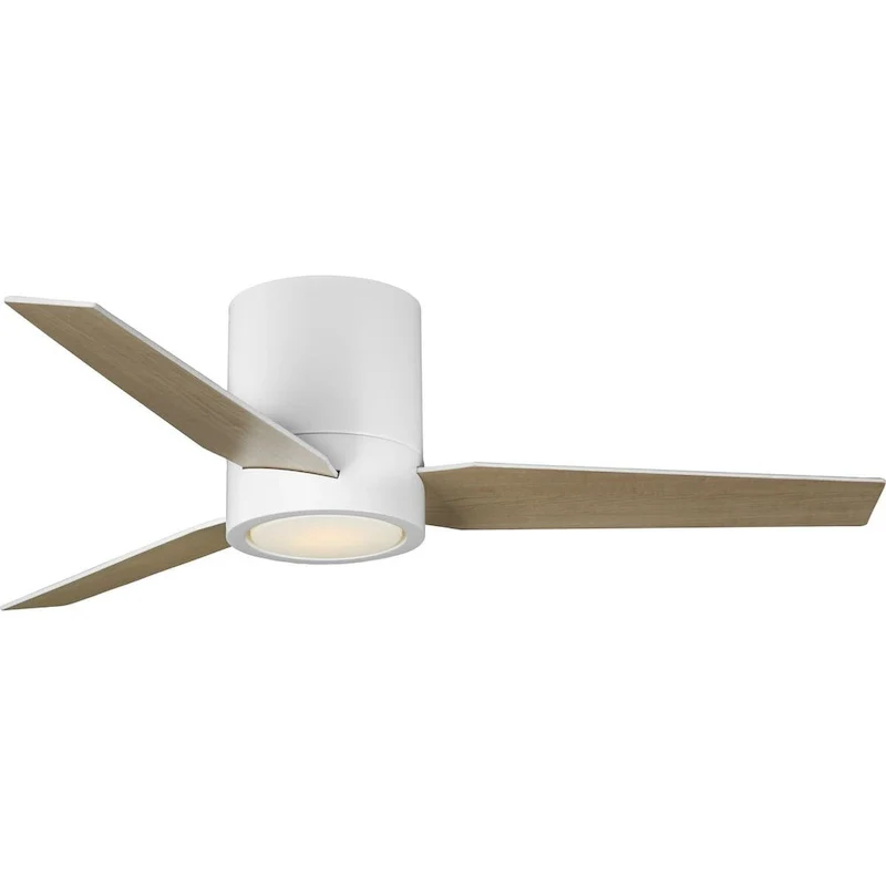 Braden 44-Inch 3-Blade Matte White LED Indoor Hugger Ceiling Fan - 44 in x 44 in x 9.8125 in