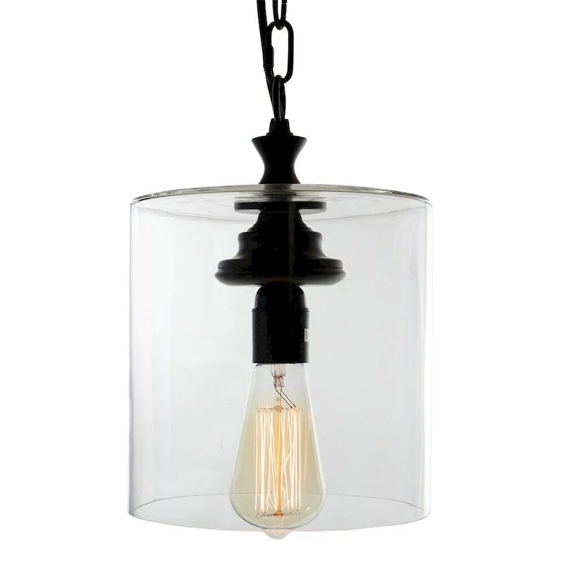 Warehouse of Tiffany Kostro 1-light Bronze and Glass Edison-style Lamp (Includes Bulb)