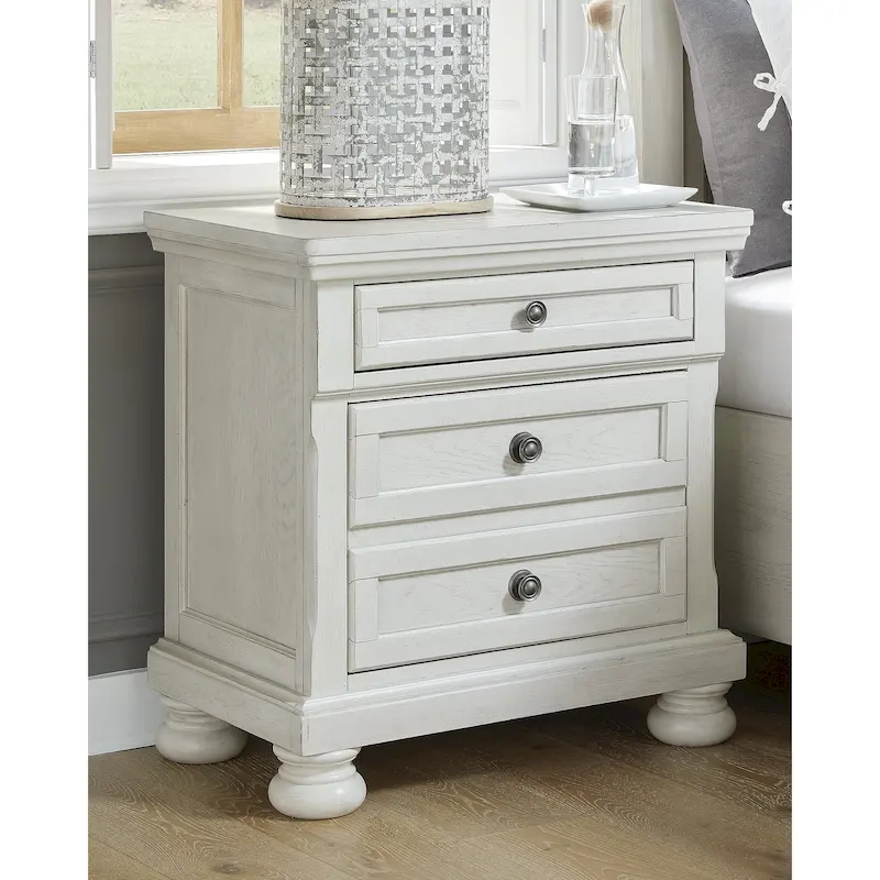 Robbinsdale Antique White 2 Drawer Nightstand