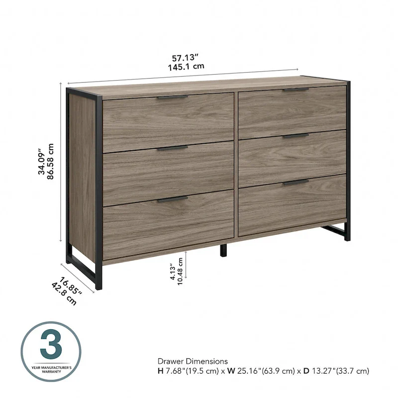 Atria 6 Drawer Dresser by Bush Furniture