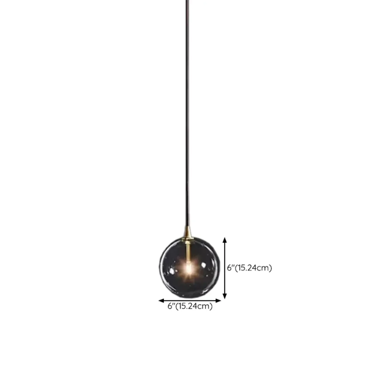 Modern Clear Textured Glass Wood Pendant Light