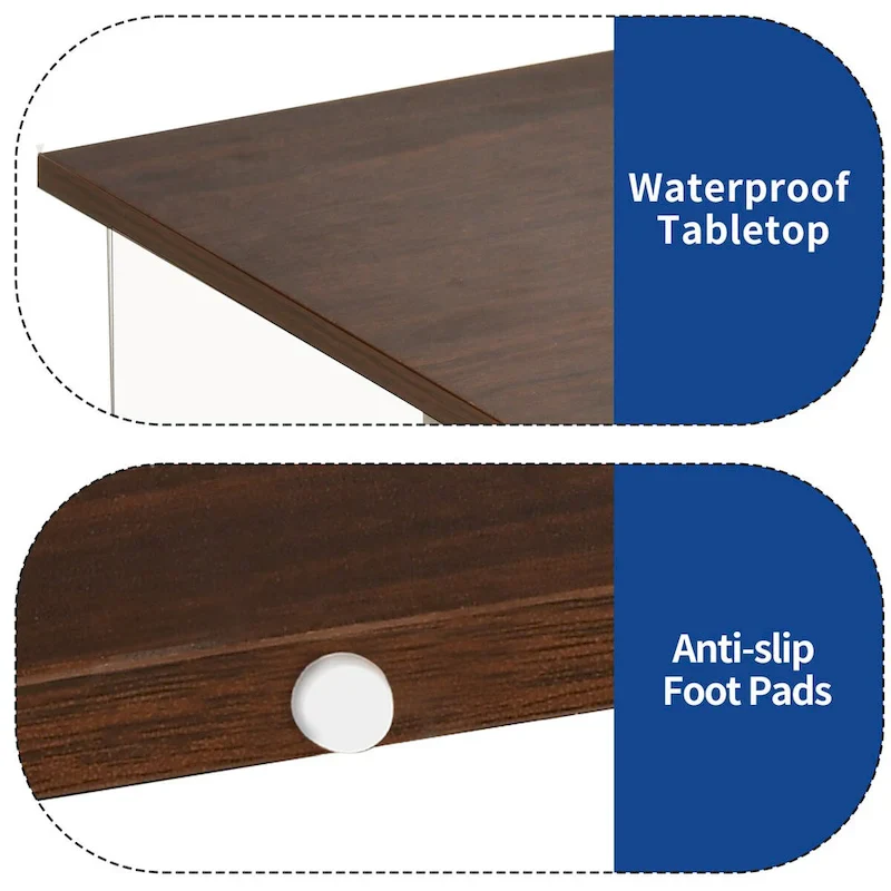 Moasis Modern Square Coffee Table with Drawers & LED Light, Acrylic and Wood Center Table