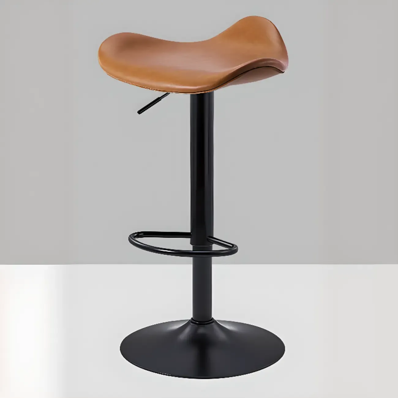 Adjustable Swivel Leather Modern Backless Bar Stools