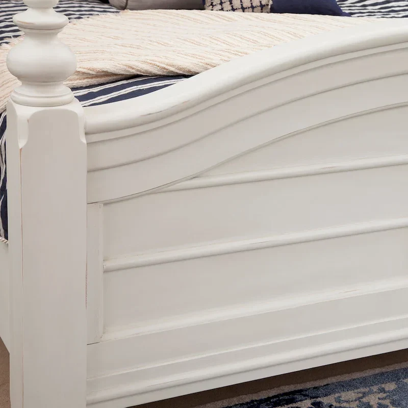 Roanoke Dove White Panel Bed