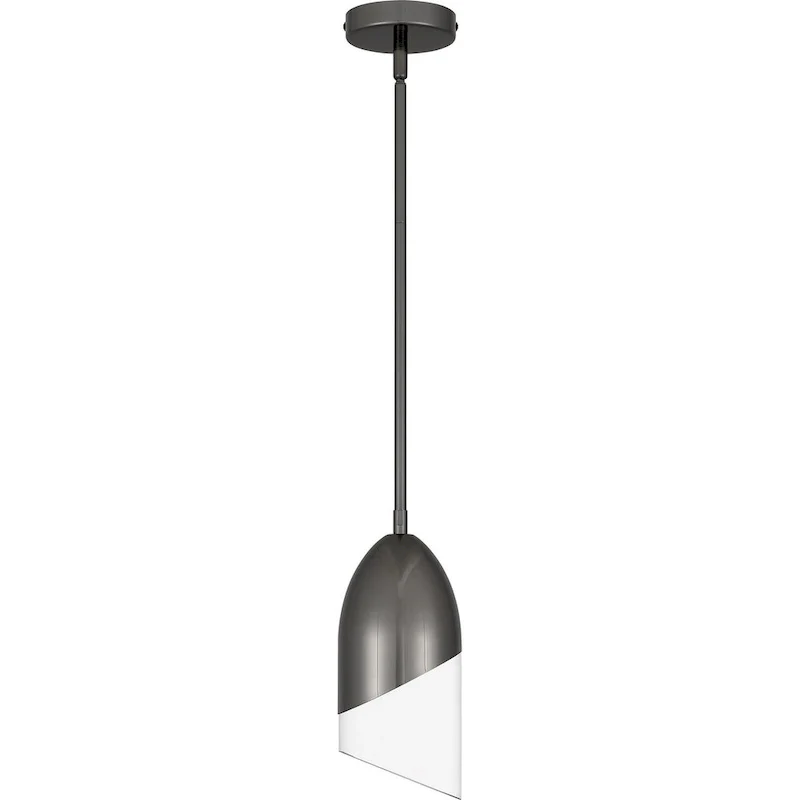 Haynes 1-Light Black Chrome Mini Pendant Light