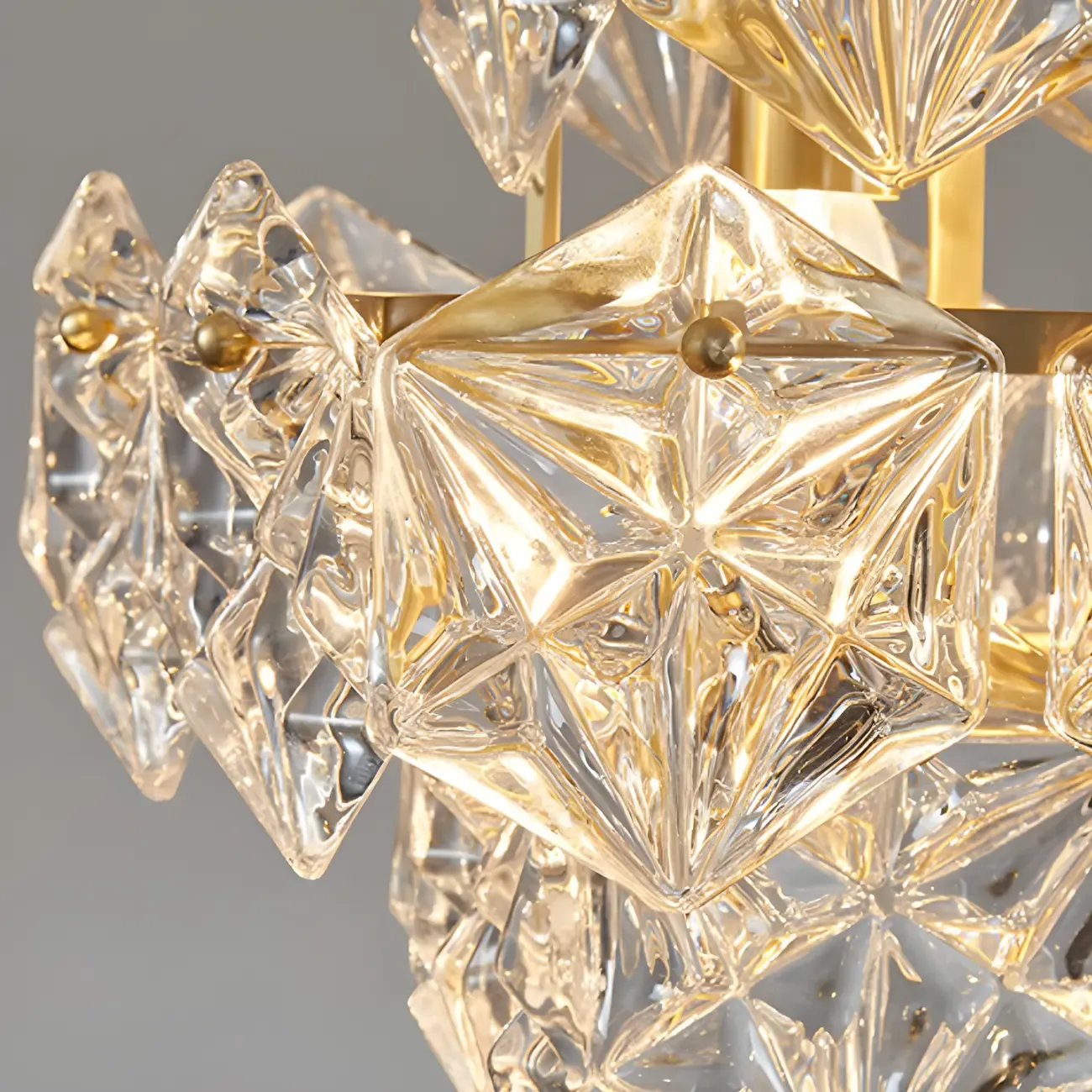 Kitchen Elegant Gold Crystal Pendant Light