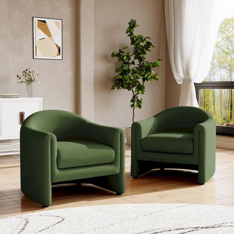 Modern 32.3 wide Upholstered Accent Chairs Set of 2