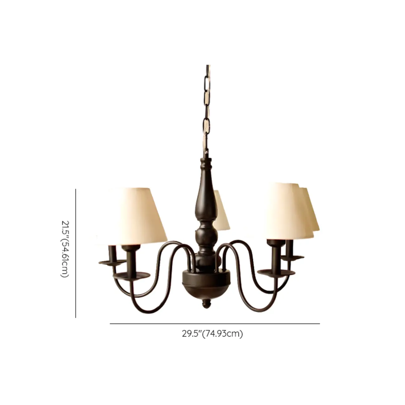 3-8 Lights Modern Classic Metal and Fabric Chandelier Light