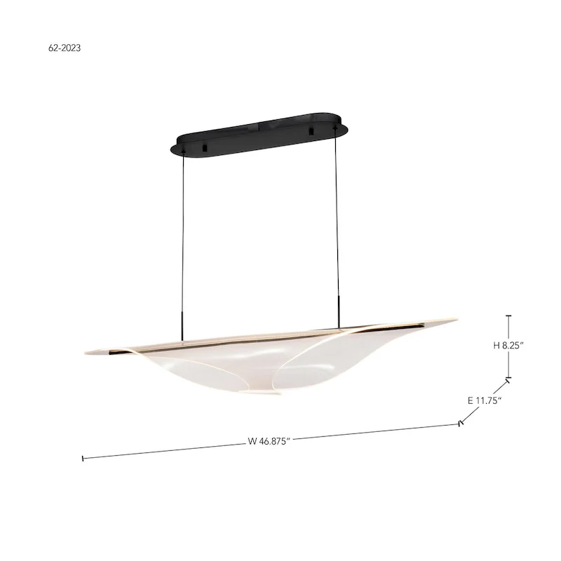 Nuvo Lighting 62/2023 Geneva 47  Wide Linear Pendant