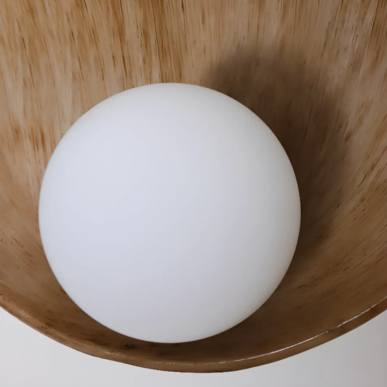 Modern Wood White Concave Wall Sconce