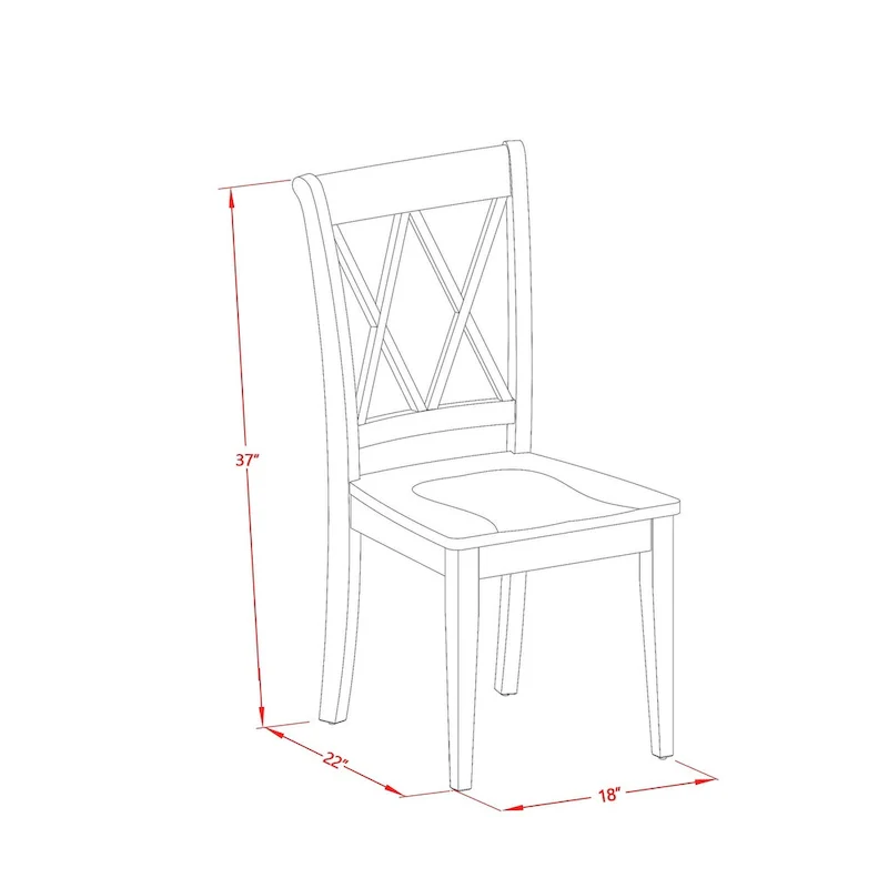 East West Furniture Dining Room Table Set Consist of a Rectangle Kitchen Table and Dining Chairs, Black (Pieces Option)