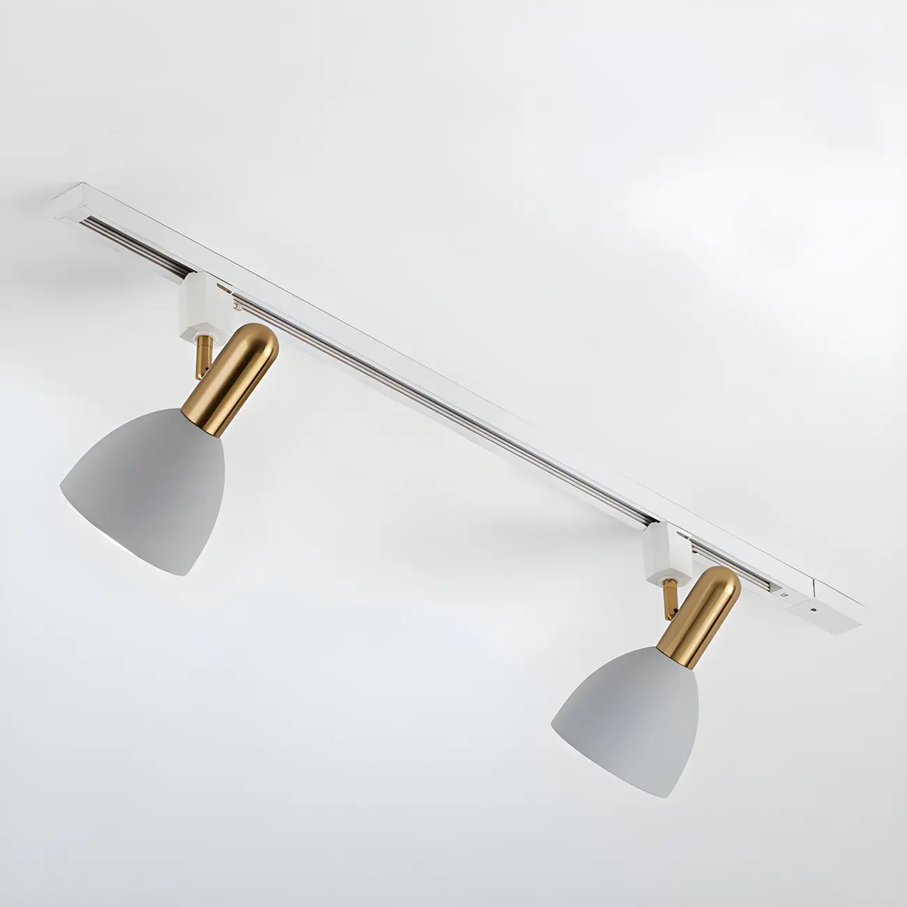 4-Light Modern Metal Dome Shade Slidable LED Track Light