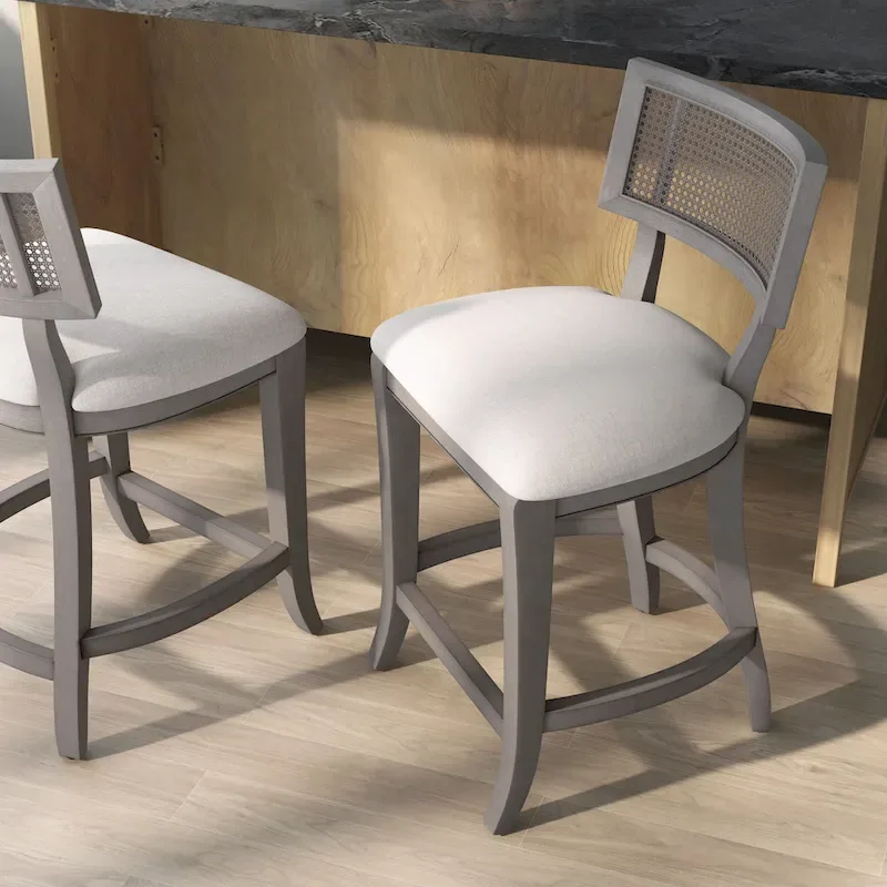 Berwil Wooden Cane Back Counter Height Chairs by Furniture of America