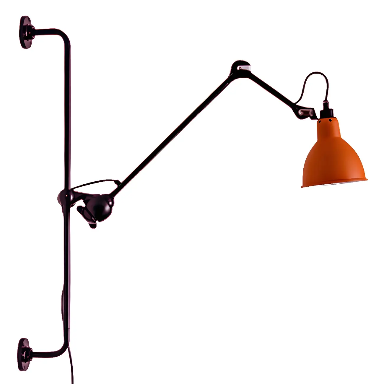 Trestle Base Metal Black Swing Arm Wall Light