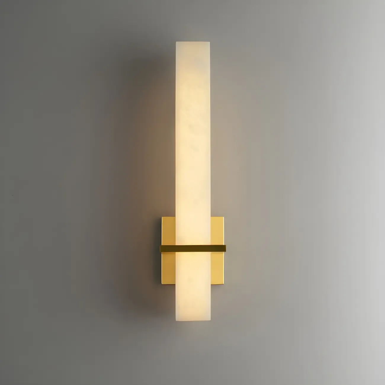 Modern White Stone LED Wall Sconce