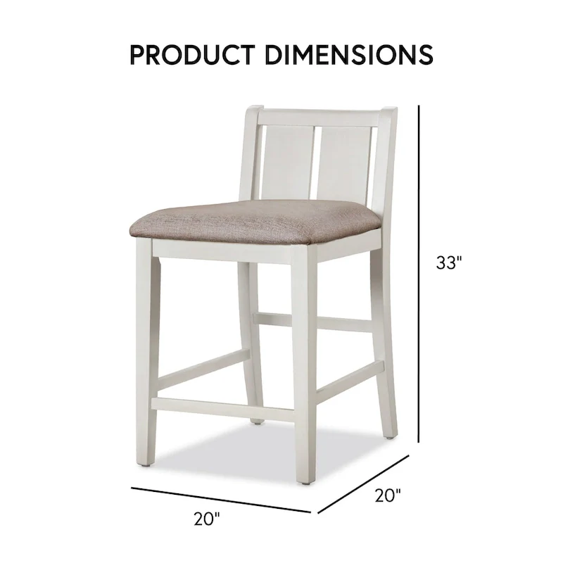 Furniture of America Vesper 3-Piece Counter Height Dining Set with Shelving
