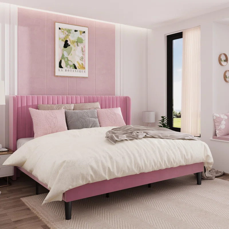 Candler Upholstered Wingback Bed - Premium Quality Home Furniture | Kendale Furniture