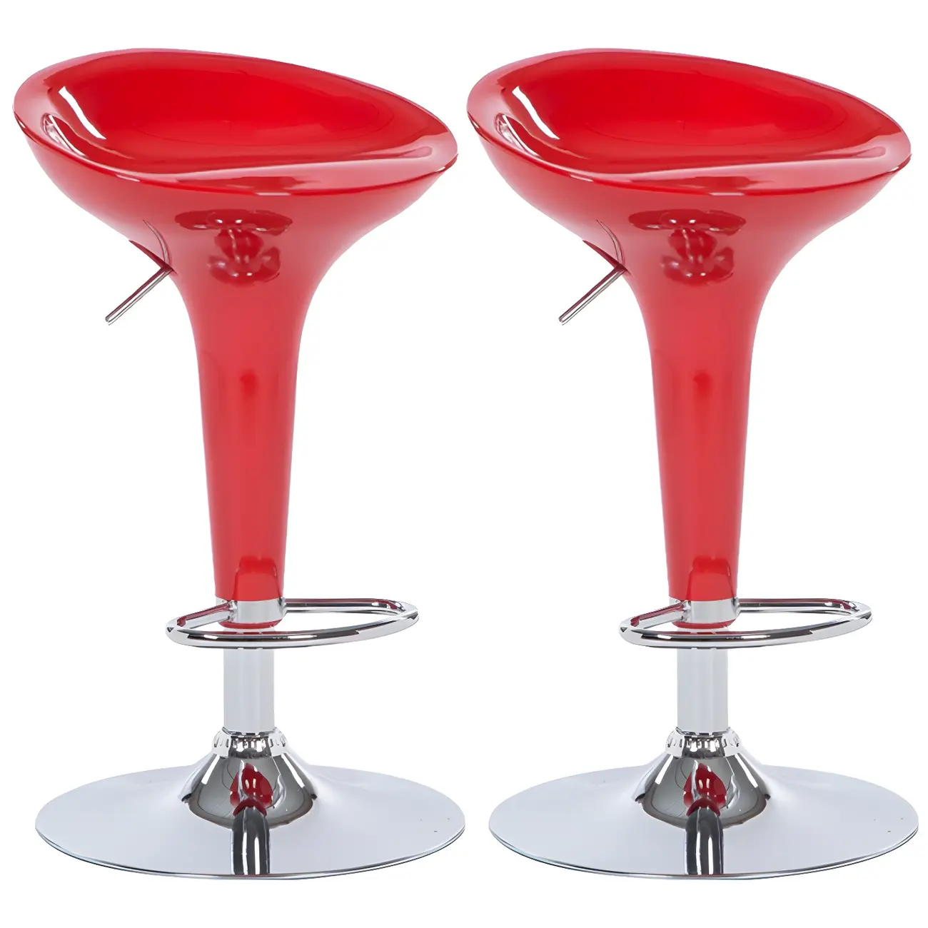 Plastic Chrome Swivel Bar Stool Height Adjustable