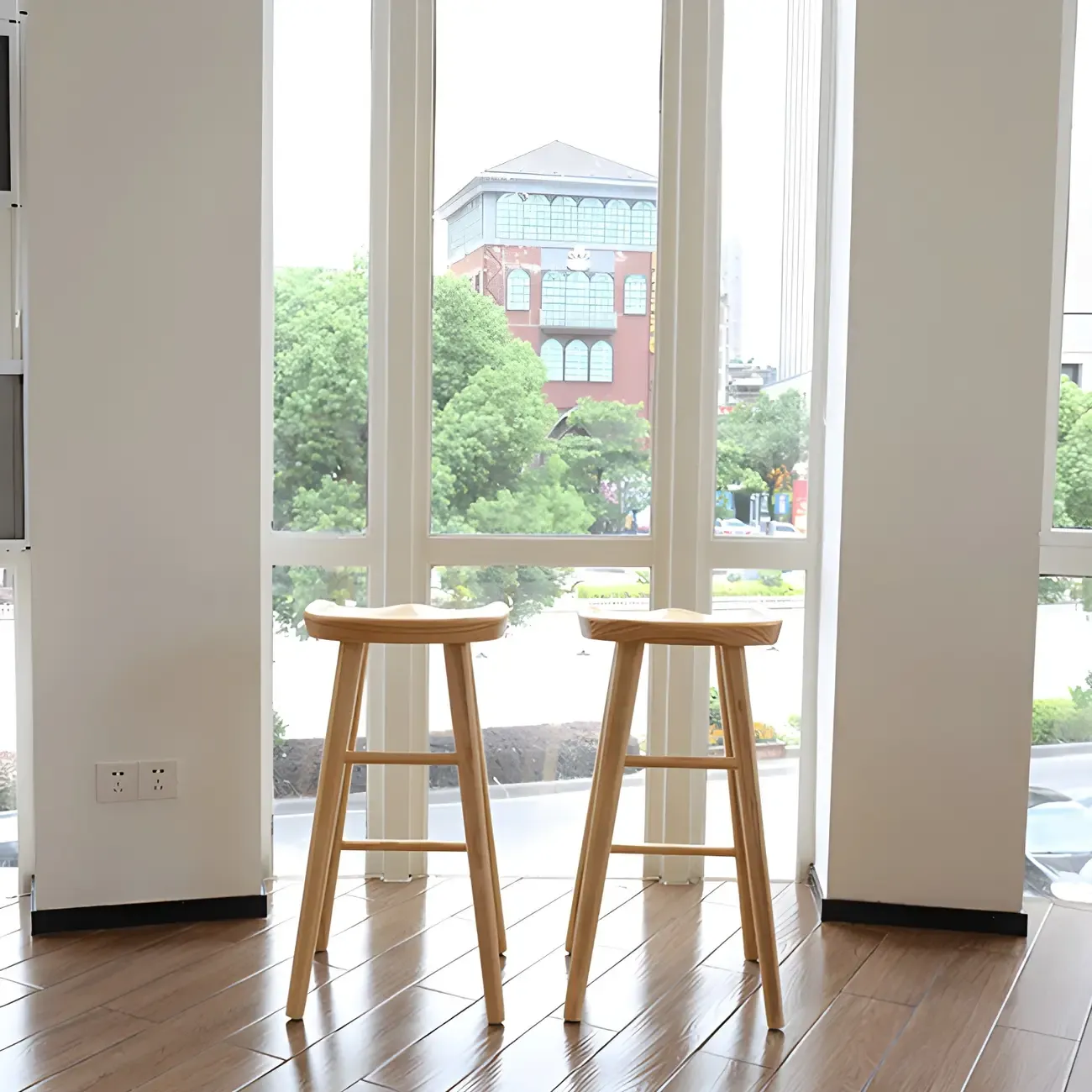 Rustic Saddle Backless Bar Stool Counter Height