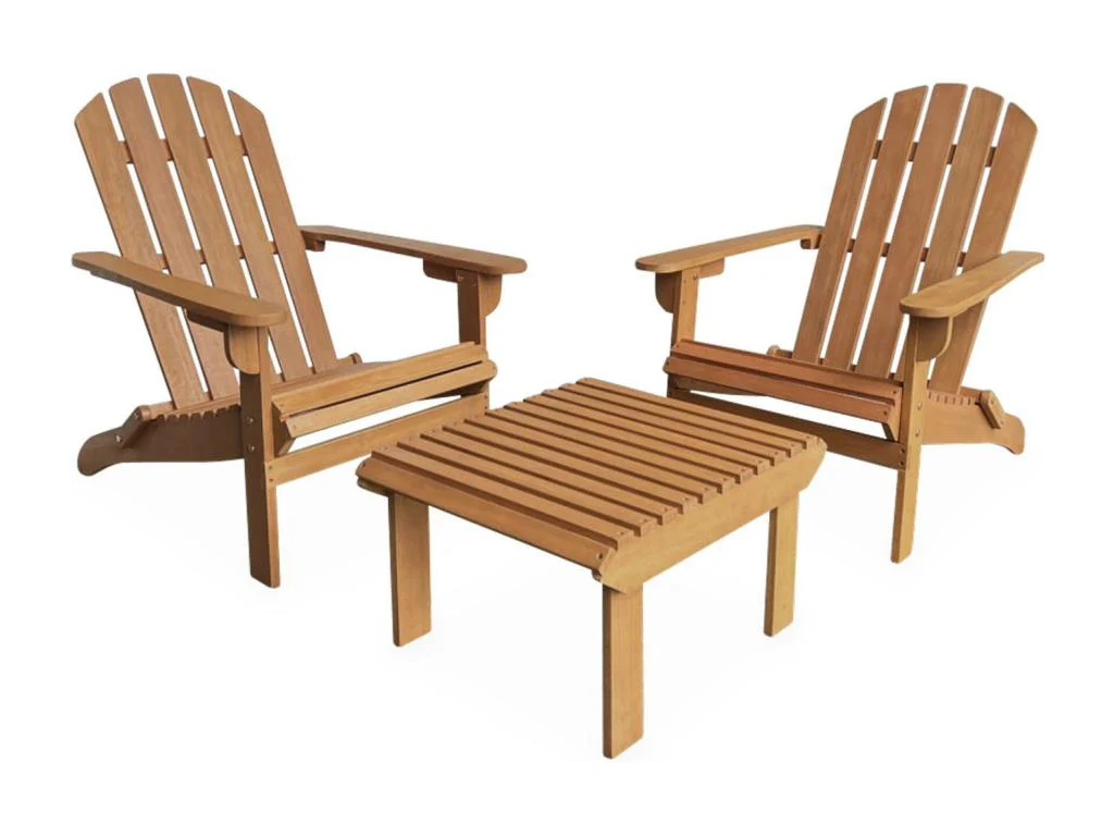 Lot Fauteuils Jardin - Naturel clair