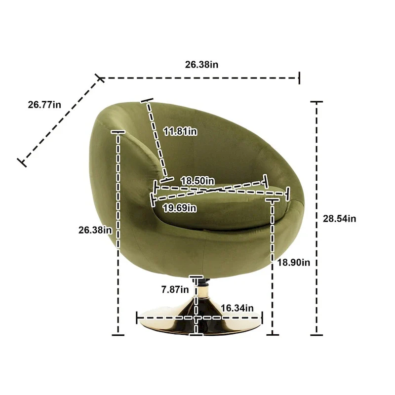 360 Degree Swivel Cuddle Barrel Accent Chairs, Round Armchairs