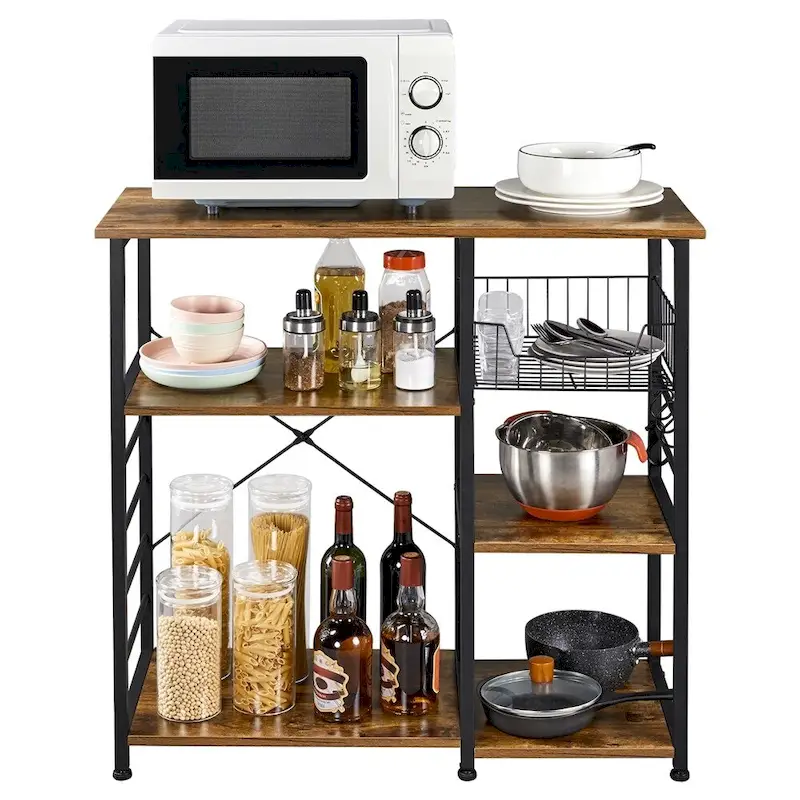 Yaheetech Metal Frame Baker's Rack Kitchen Island Storage Shelf