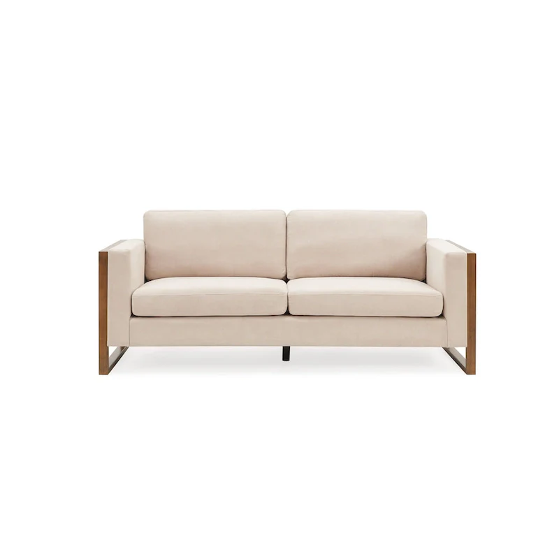 Christopher Knight Home - Lily Modern 79   3-Seater Sofa with Solid Wood Legs