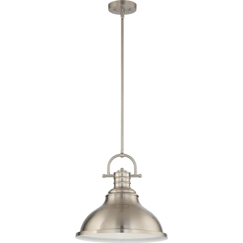 Volume Lighting 1-Light LED Indoor Brushed Nickel Downrod Pendant l - Brushed Nickel
