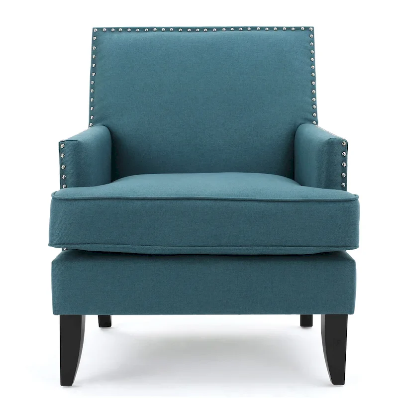 Tilla Studded Fabric Club Chair by Christopher Knight Home