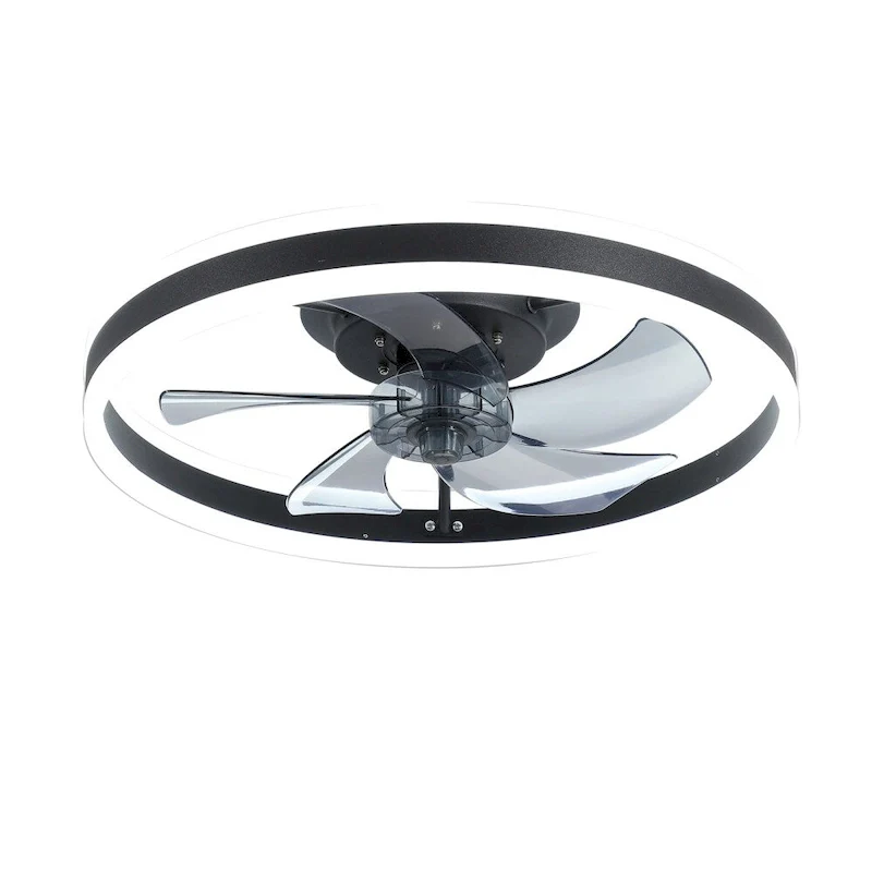 21.7in Iron Round Ceiling Fan with Lights Dimmable LED