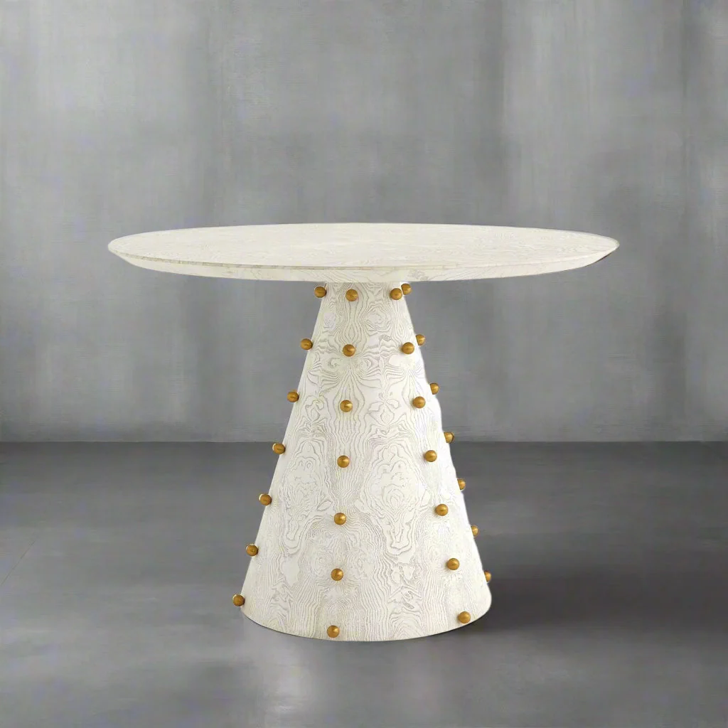Spheres Center Table IN White Burl