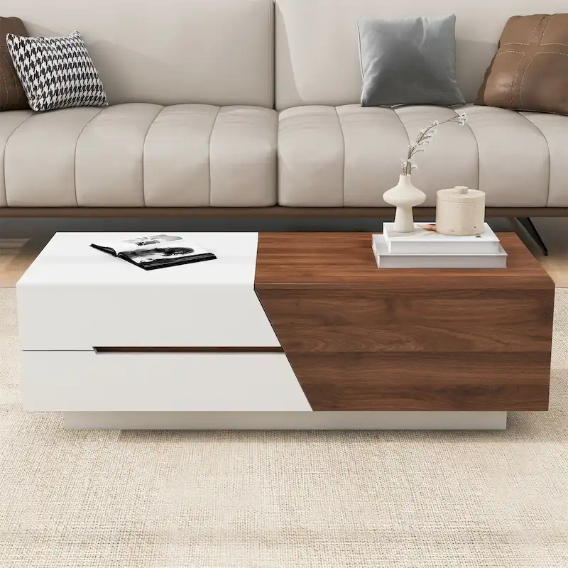 Merax Modern Extendable Sliding Top Coffee Table