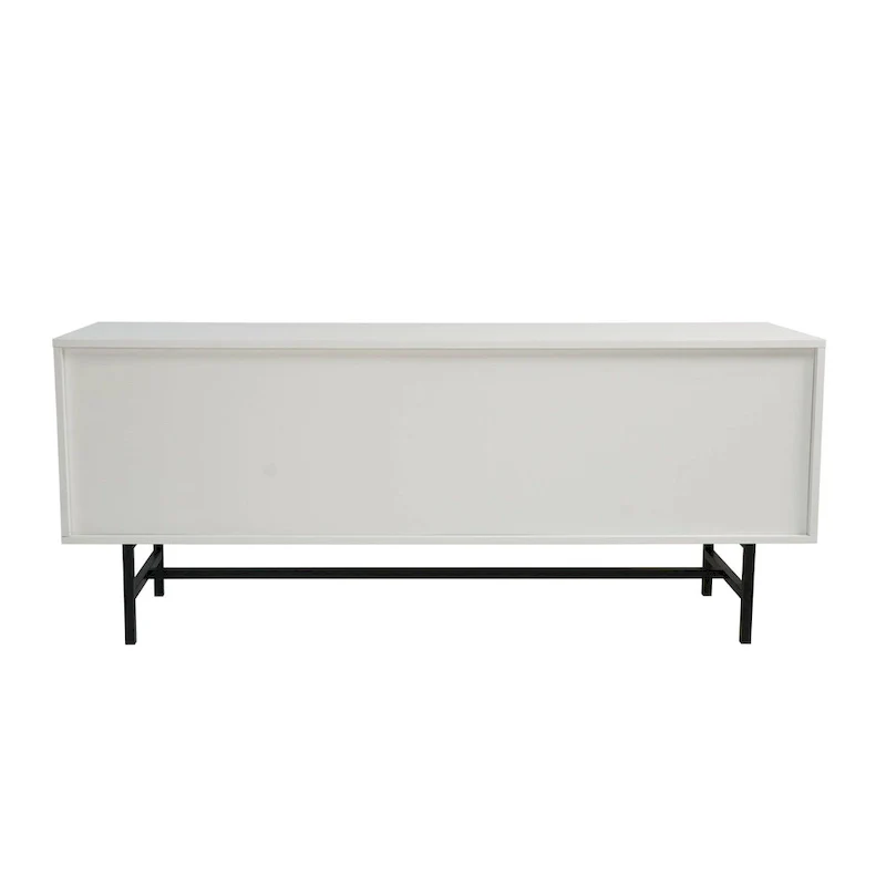 Rochester 2-Drawer 4-Shelf TV Stand Credenza with Iron Legs