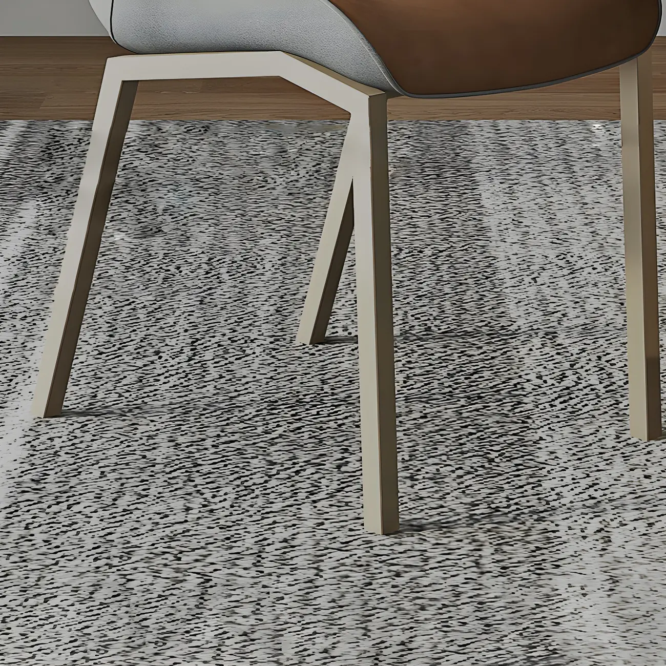 Camel Faux Leather Upholstered Dining Chair with Metal Legs