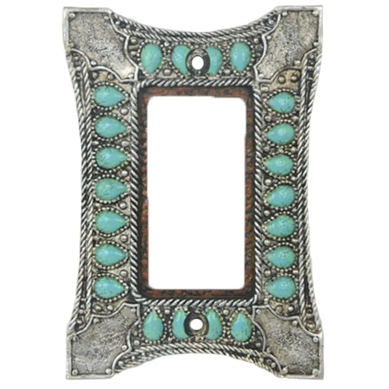 Turquoise Switchplate, Double Rocker