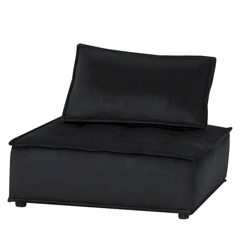 Velvet Armless Lounge Chair