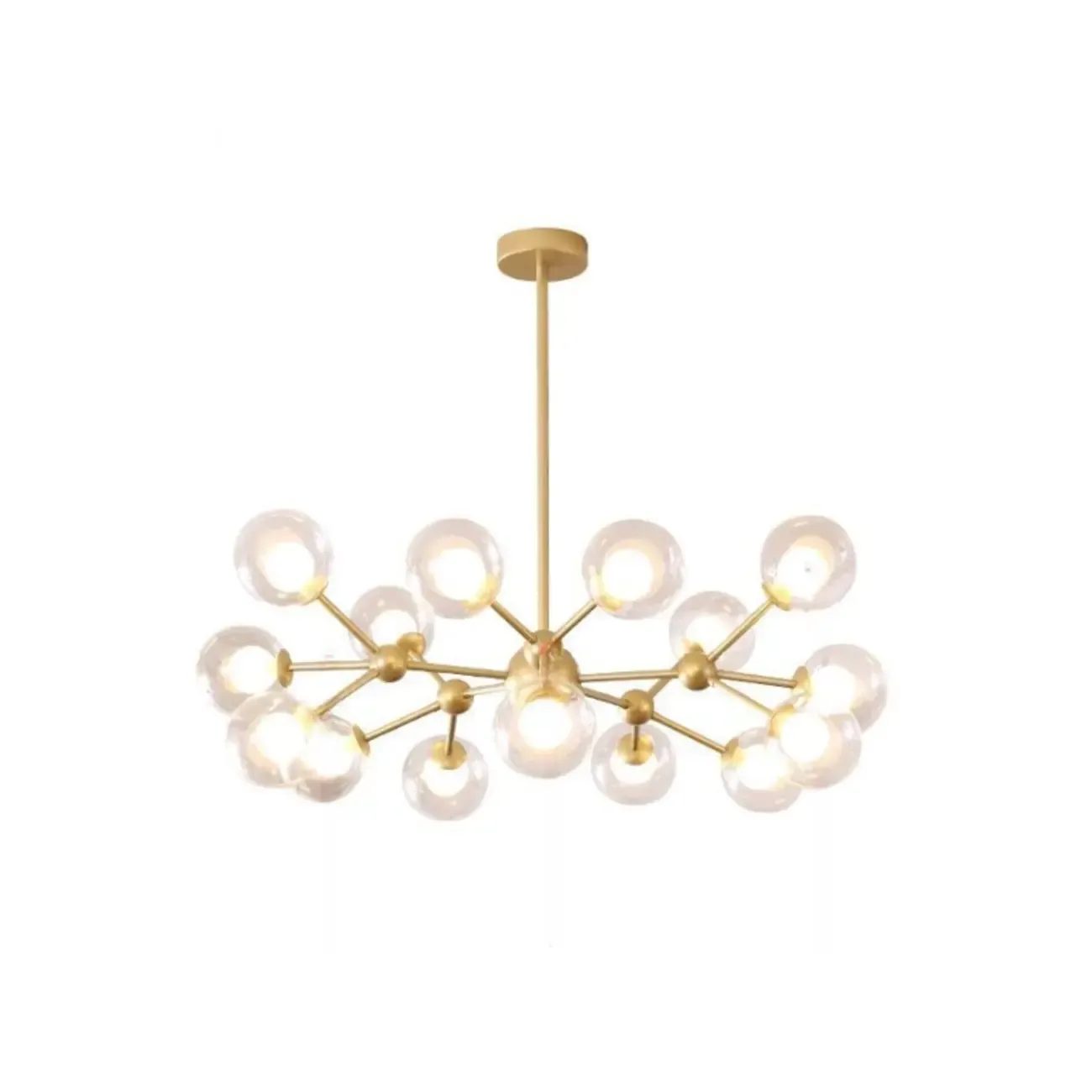 Modern Glass Globes LED Chandelier with Sputnik Design