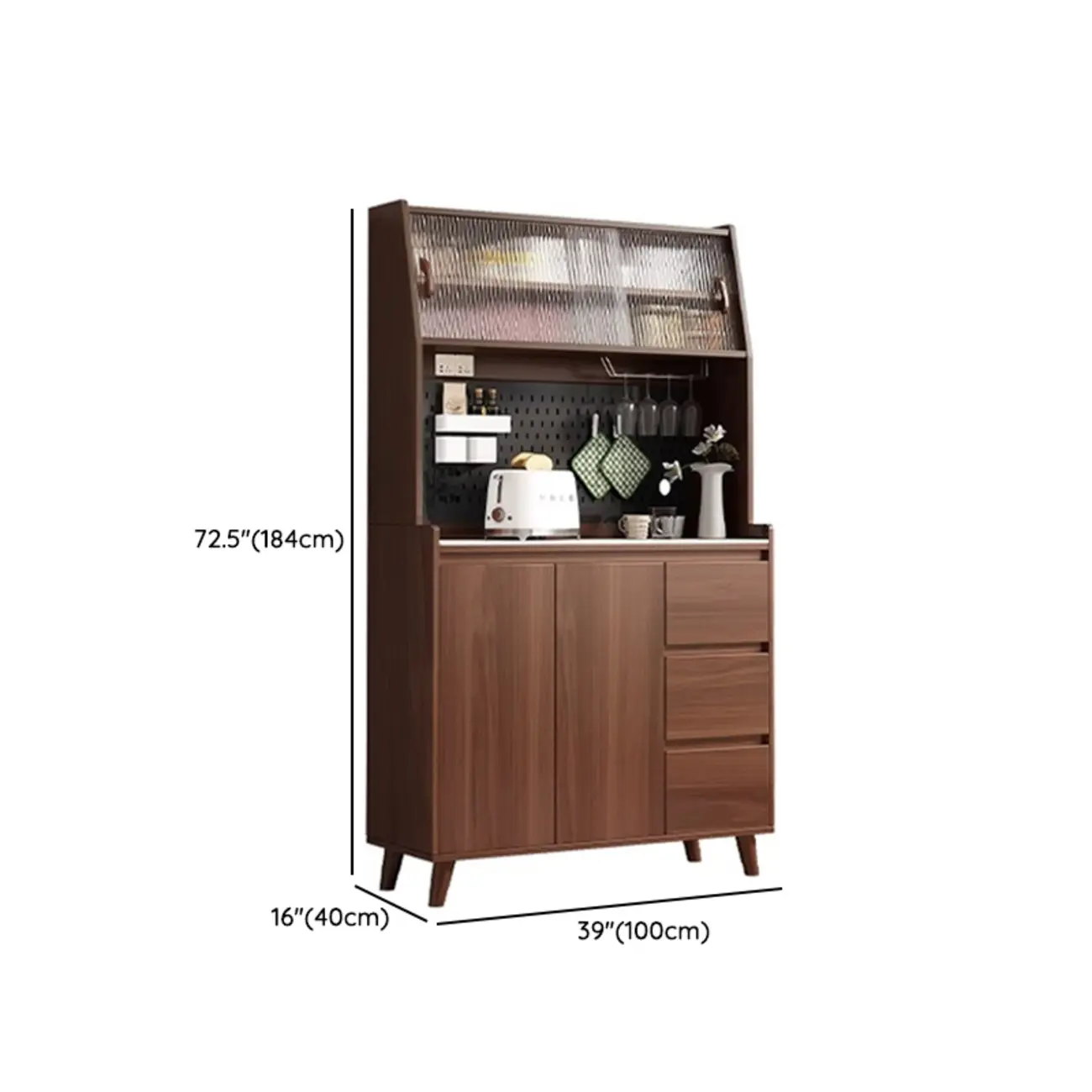 Modern Slab Stone Countertop Kitchen Sideboard