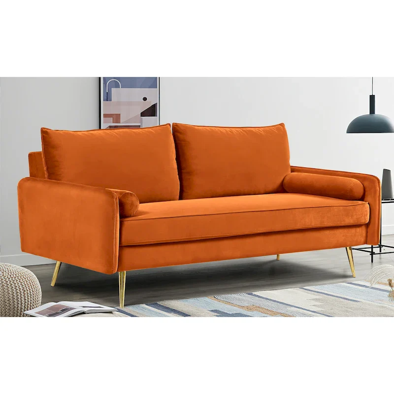 Villeda 70W Polyester Square Arms Sofa