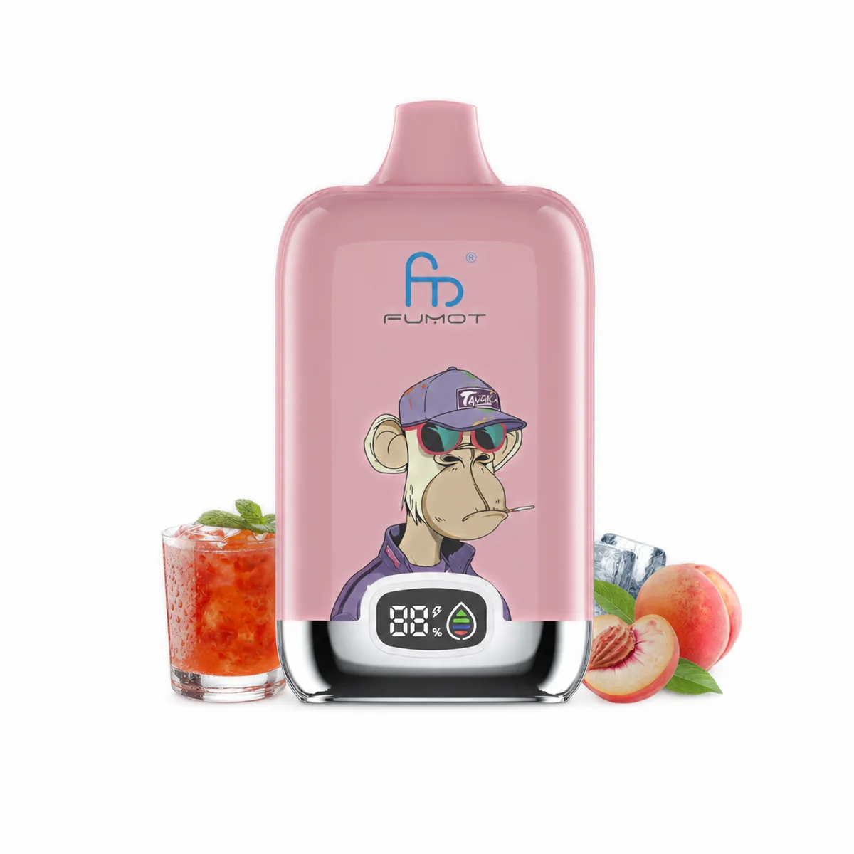 Fumot Digital Box 12000 Ice Tea Peach Ice – Einweg-Vape, Produktansicht