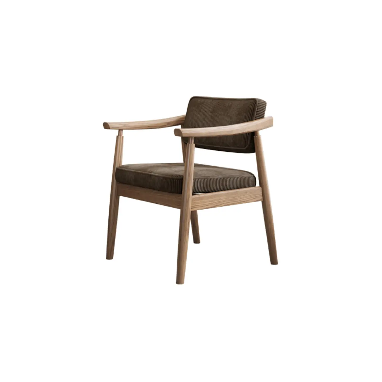 Scandinavian Modern Solid Wood Upholstered Dining Chair