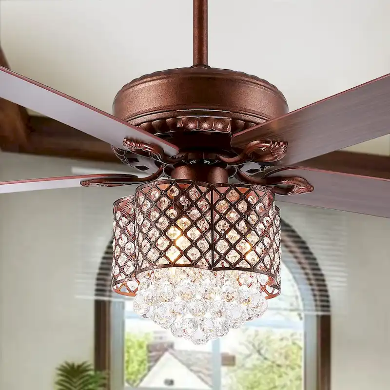 SAFAVIEH Lighting Crinela 42-inch Led Ceiling Light Fan (with Remote) - 42  W x 42  L x 14  H